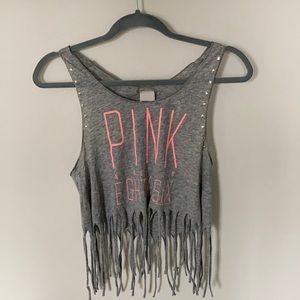 Pink XS Fringe Tee